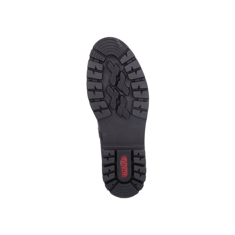 Zeteplená chelsea kotníková obuv Rieker Z8584-00 černá