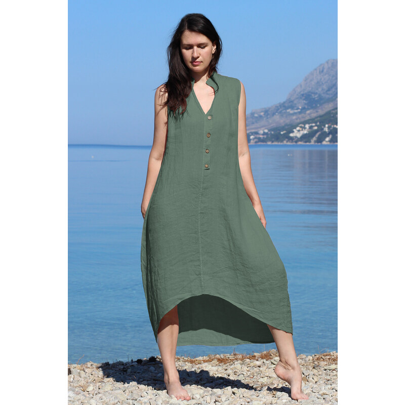 Glara Dámske letné šaty 100% lan 44714418