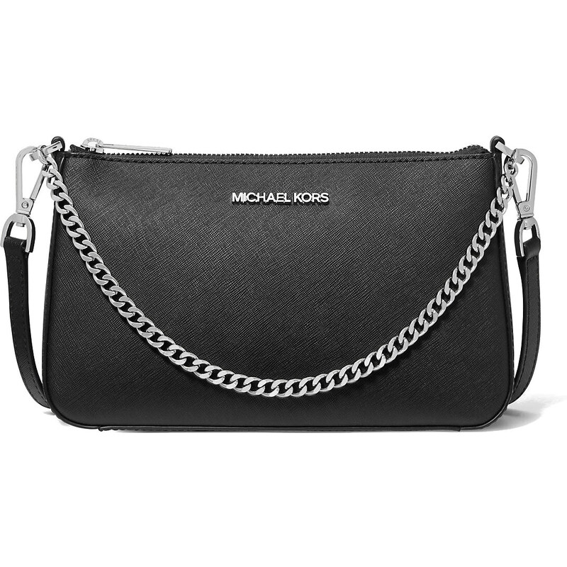Michael Kors Jet Set Medium Saffiano Leather Crossbody Bag Black 44730170