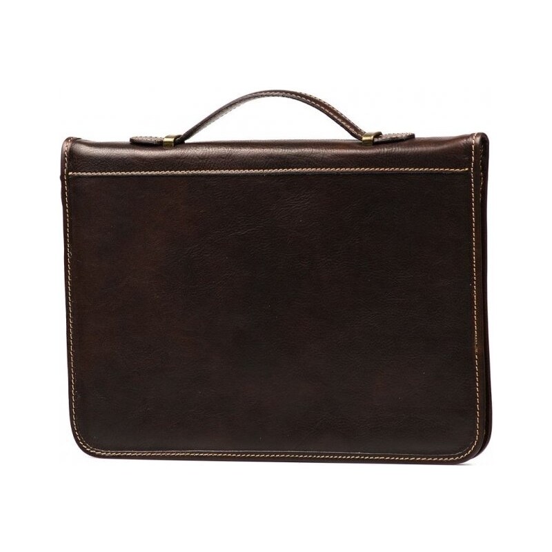 Blaire Kožená taška na dokumenty Ezra tmavo hnedá 64988019