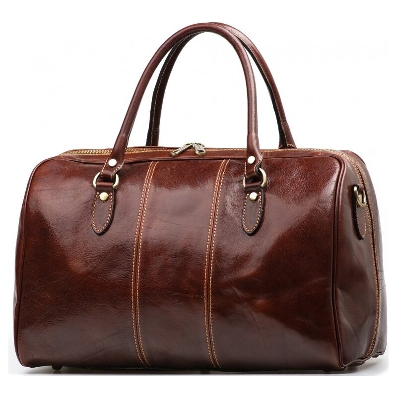 Blaire Kožená cestovná taška Verity hnedá 64987492