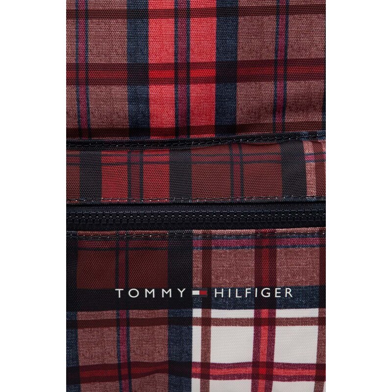 Detský ruksak Tommy Hilfiger bordová farba, malý, vzorovaný