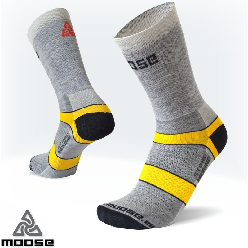 STONE MERINO outdoorové funkčné ponožky Moose Sivá XS 1 pár 47518106