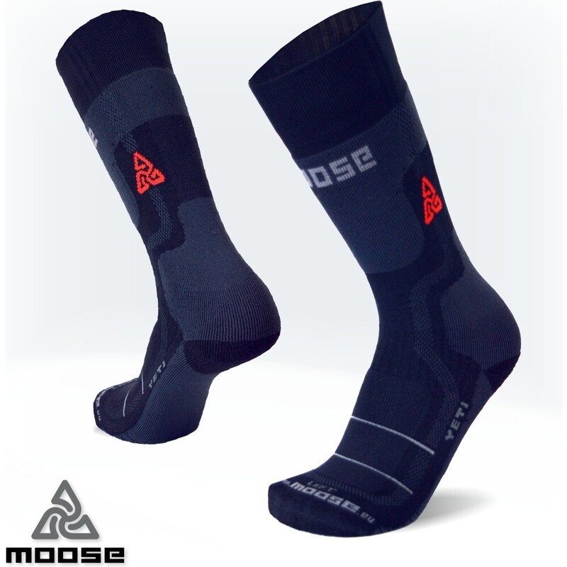 YETI MERINO extrémne trekingové podkolienky Moose Čierna XS 1 pár 44756347
