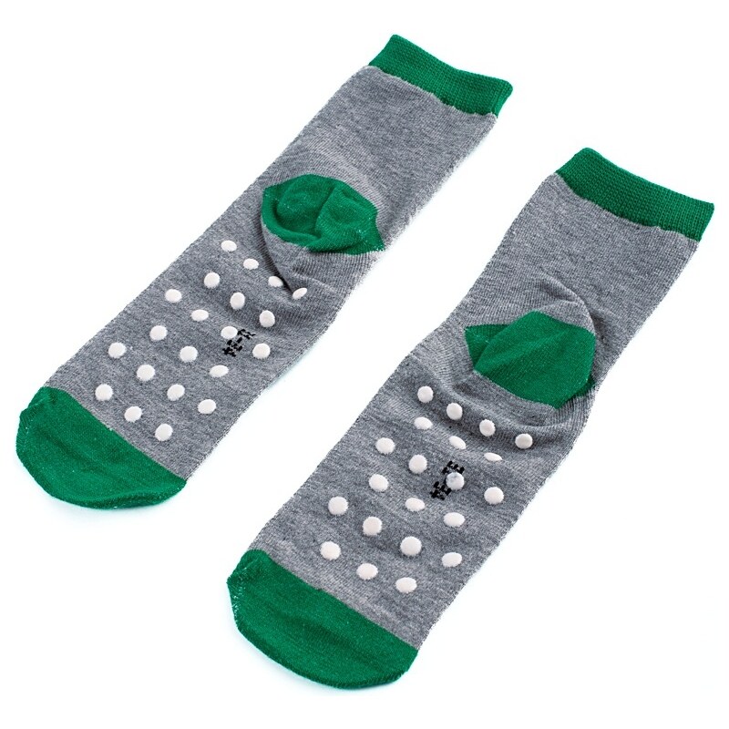 Non-slip Children's Socks Shelvt Gray Monster