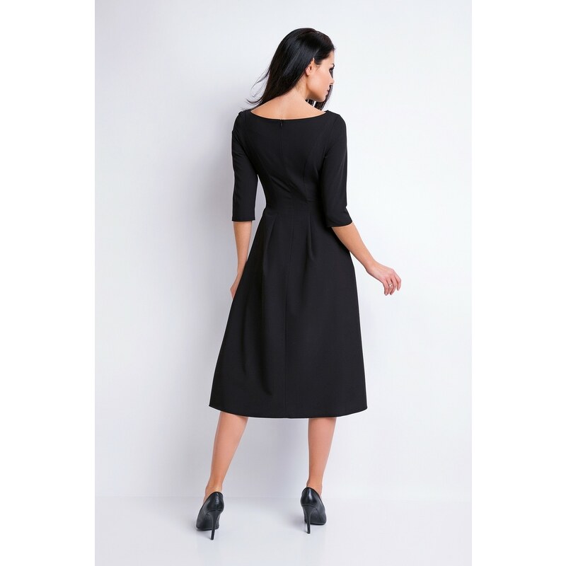 Awama Elegantné šaty s rozšírenou sukňou A159
