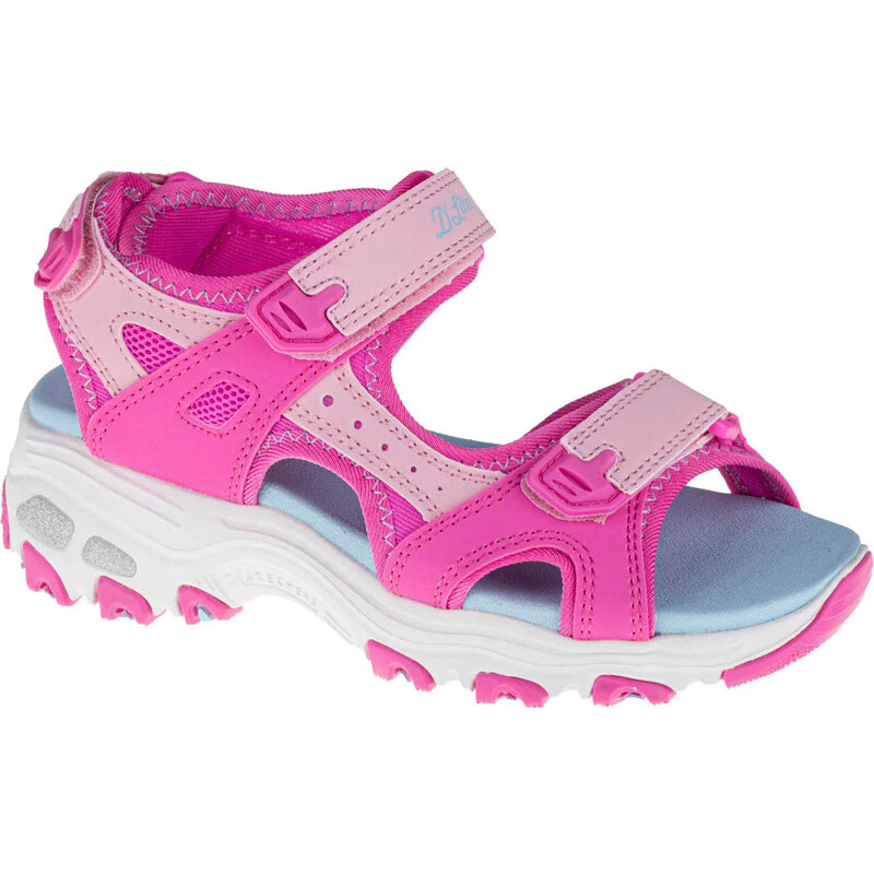 Ružové dievčenské nazuváky Skechers DLites 664133L-HPMT 23263278