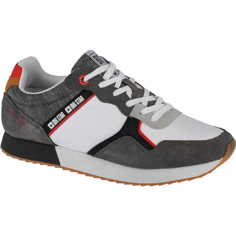 Sivo-biele pánske tenisky Big Star Shoes JJ174147 30354589