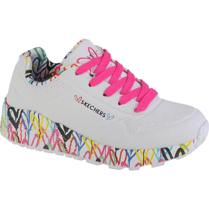 Biele dievčenské tenisky Skechers Uno Lite 314976L-WMLT 34377337