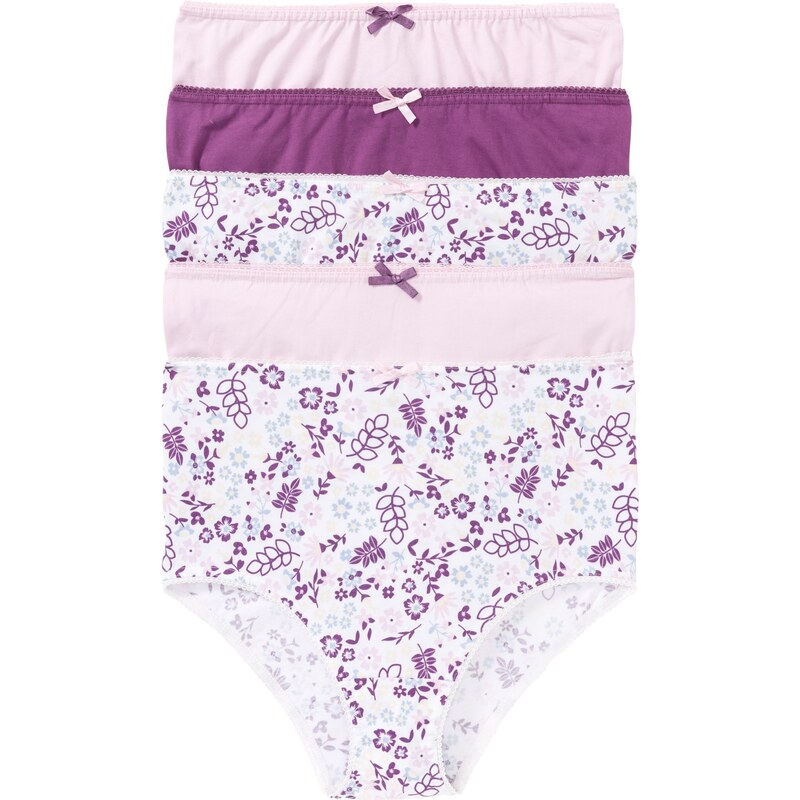 bonprix Vysoké nohavičky (5 ks v balení), farba biela 44731669