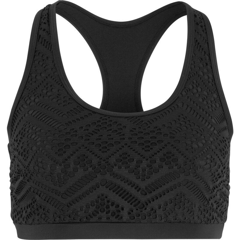 bonprix Bikinová podprsenka z čipky, farba čierna 44891648