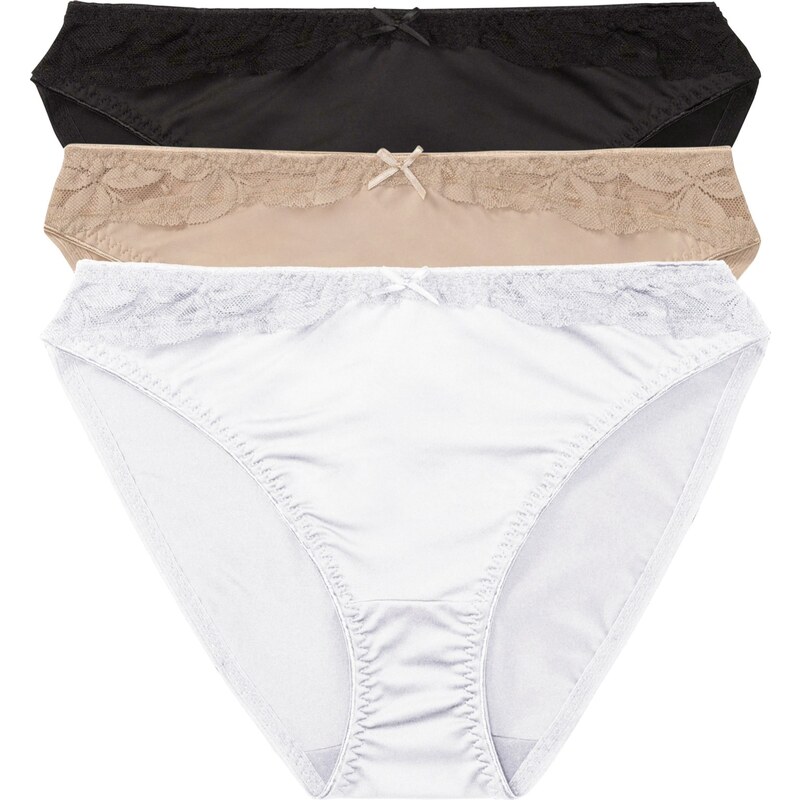 bonprix Nohavičky (3 ks), farba čierna 44732763