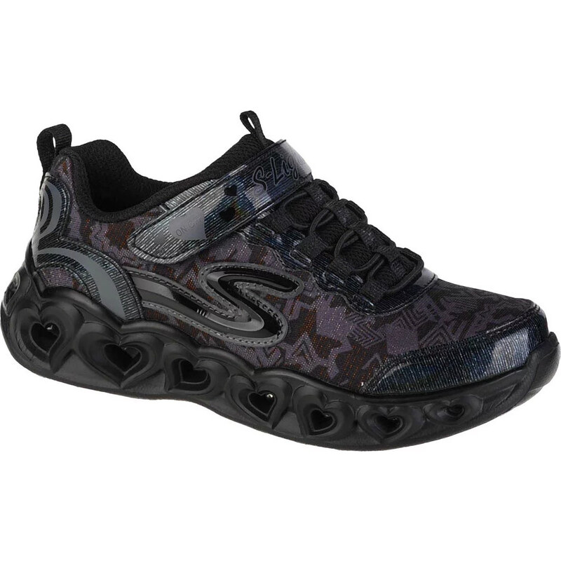 Čierne svietiace tenisky Skechers Heart Lights 20180L-BBK 27944575