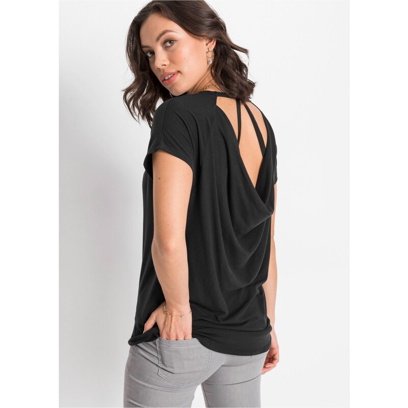 bonprix Tričko z udržateľného viskózy, farba čierna 44732951
