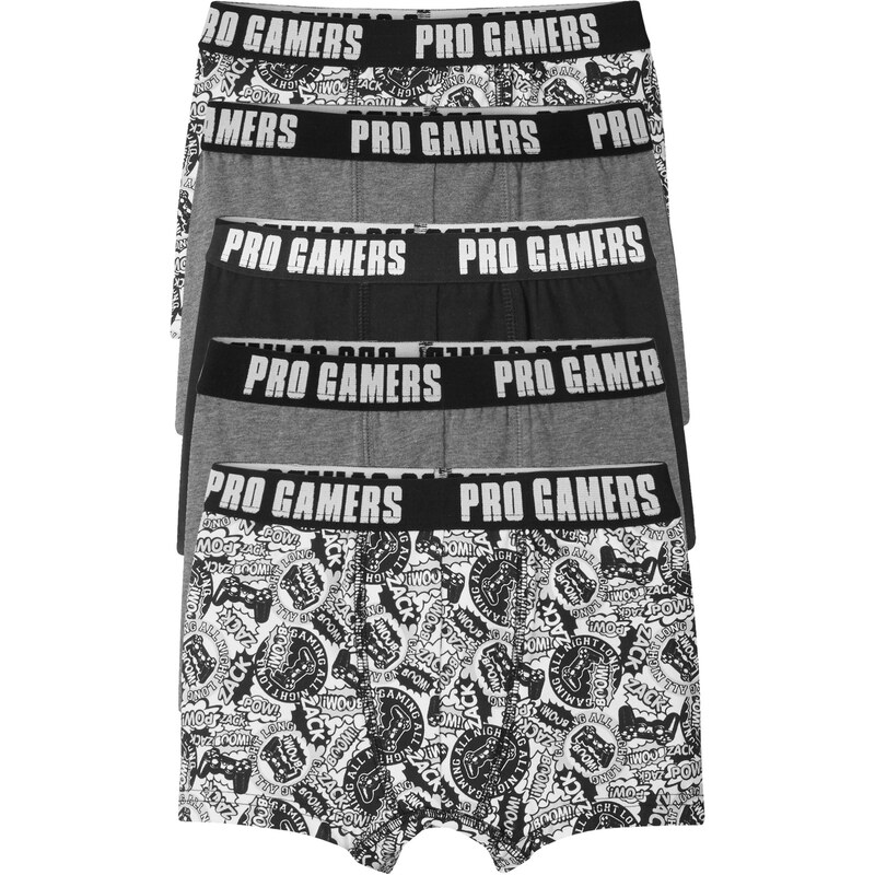 bonprix Chlapčenské boxerky (5 ks v balení), farba čierna 44733299