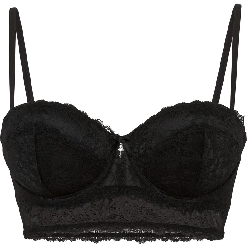 bonprix Bardotka podprsenka z čipky, farba čierna 67384261