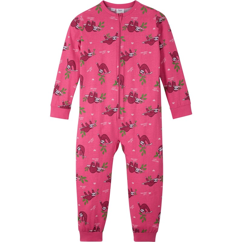 bonprix Pyžamový overal z bio bavlny, farba ružová 44790344