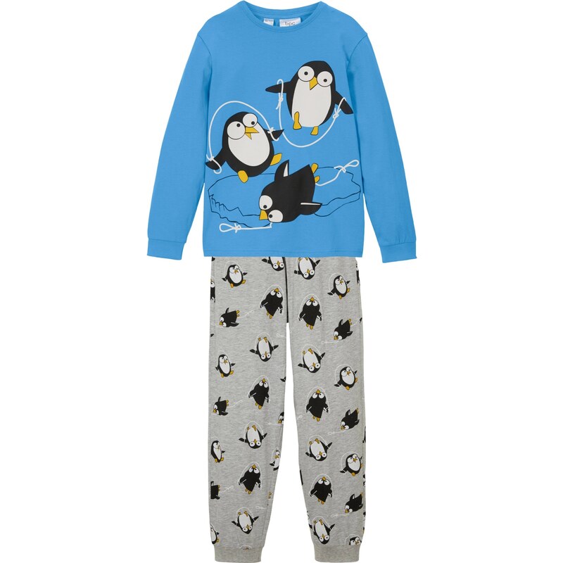 bonprix Pyžamo s bio bavlnou (2-dielna sada), farba modrá 60193355