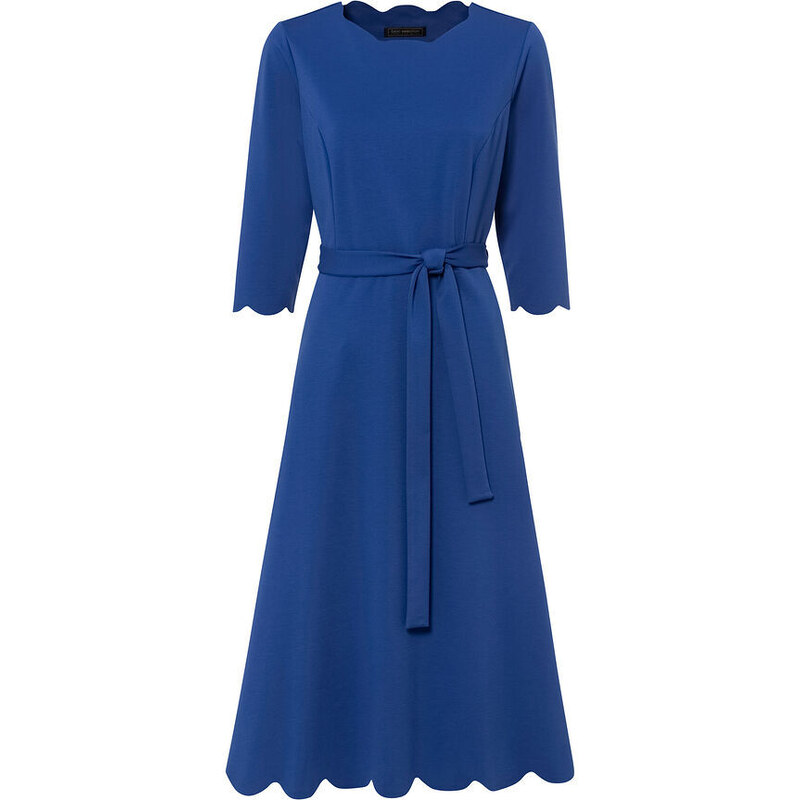 bonprix Džersejové šaty s opaskom na zaviazanie, farba modrá, rozm. 40