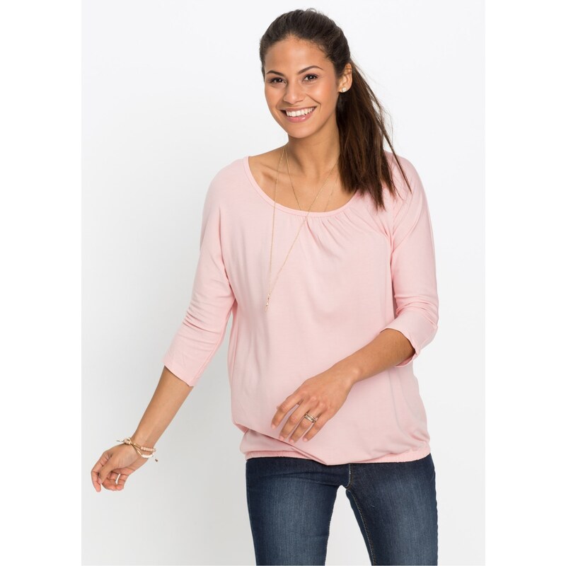 bonprix Tričko Oversized z viskózového mixu, farba ružová 44798823