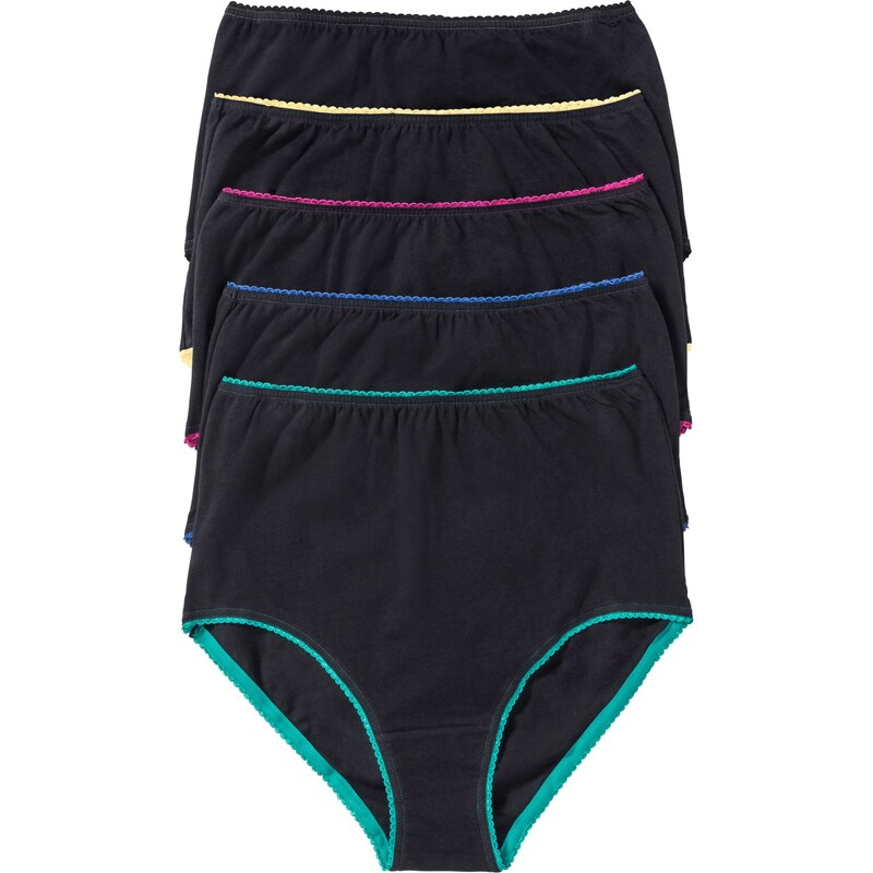 bonprix Vysoké nohavičky (5 ks), farba čierna 44741533