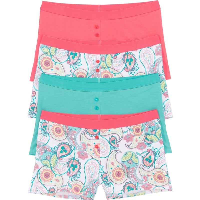 bonprix Dámske boxerky (4 ks), farba biela 44742348