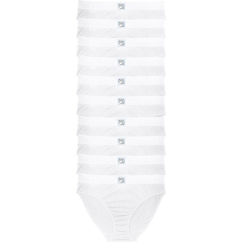 bonprix Nohavičky (10 ks v balení), farba biela 44742473