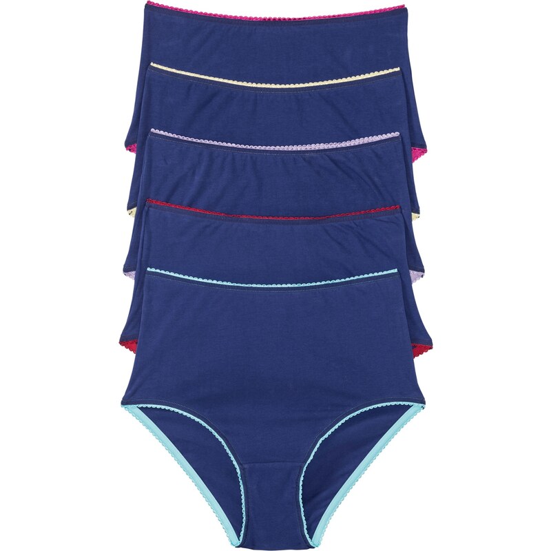 bonprix Vysoké nohavičky (5 ks), farba modrá 44742605