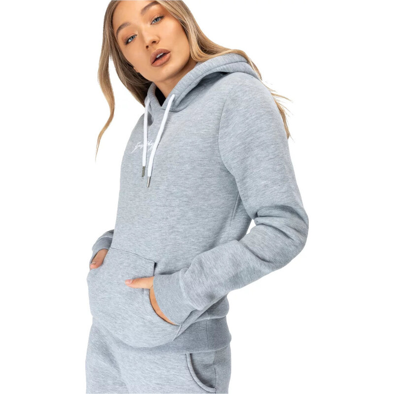 BASIC Dámska sivá mikina Justhype Scribble Logo Hoodie HYPSCRIBW009 29332414
