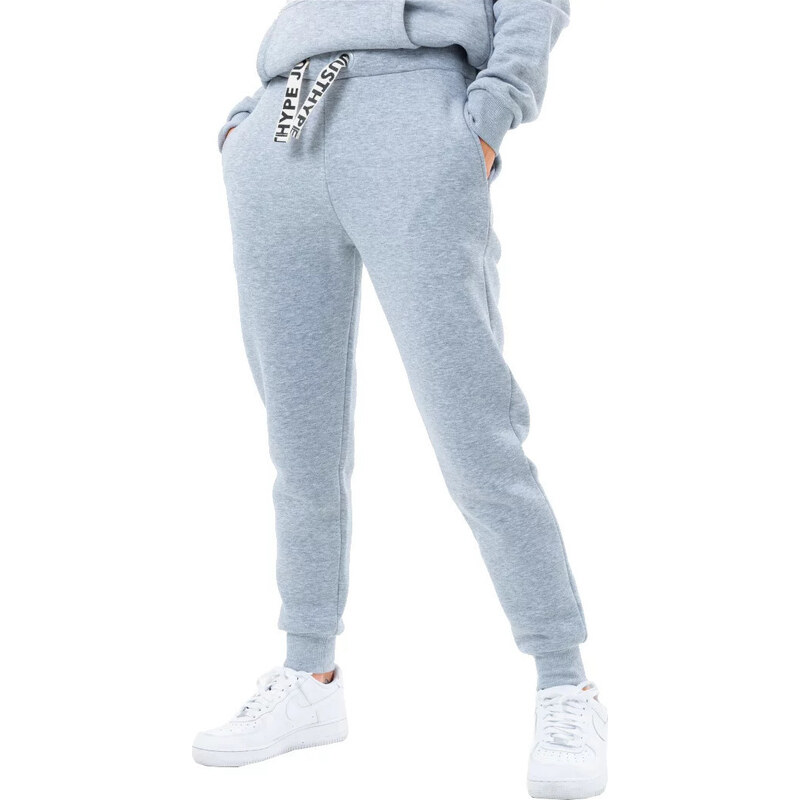 BASIC Sivé dámske tepláky Justhype Drawstring Joggers TWLR-162 29386216