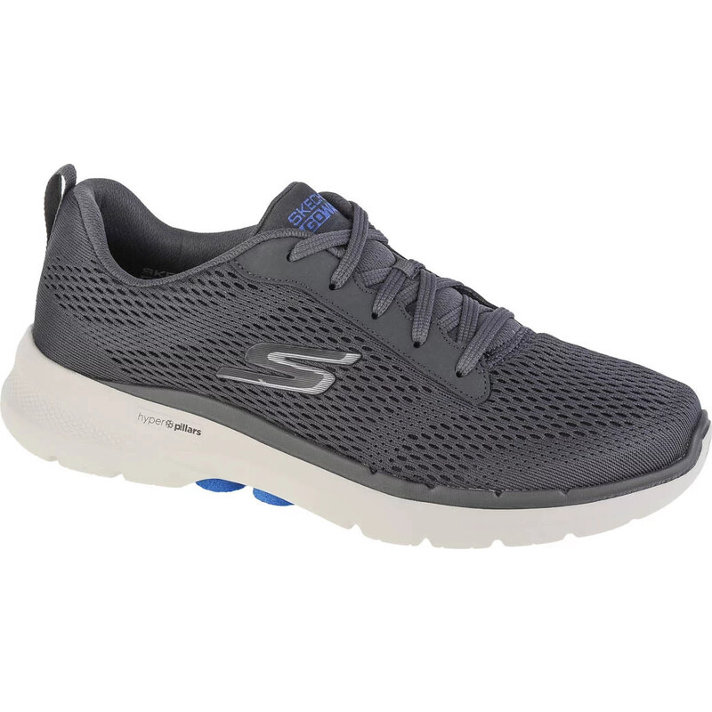 Sivé pánske tenisky Skechers Go Walk 6 Avalo 216209-CHAR 32173106