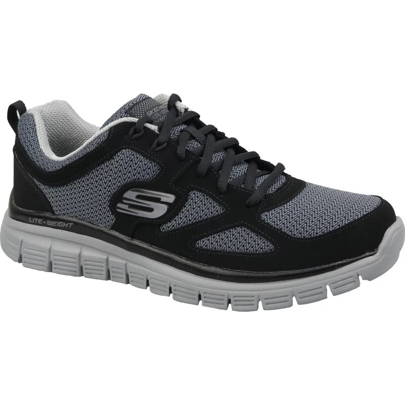 Čierno-sivé pánske tenisky Skechers Burns Agoura 52635-BKGY 23294652