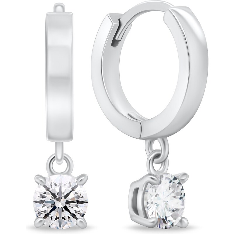 Brilio Silver Strieborné náušnice kruhy s príveskami EA493W 66579304