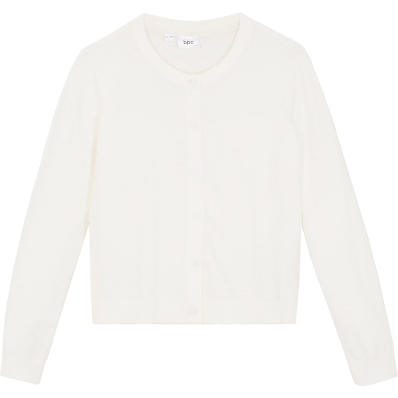 bonprix Dievčenský pletený sveter, farba biela