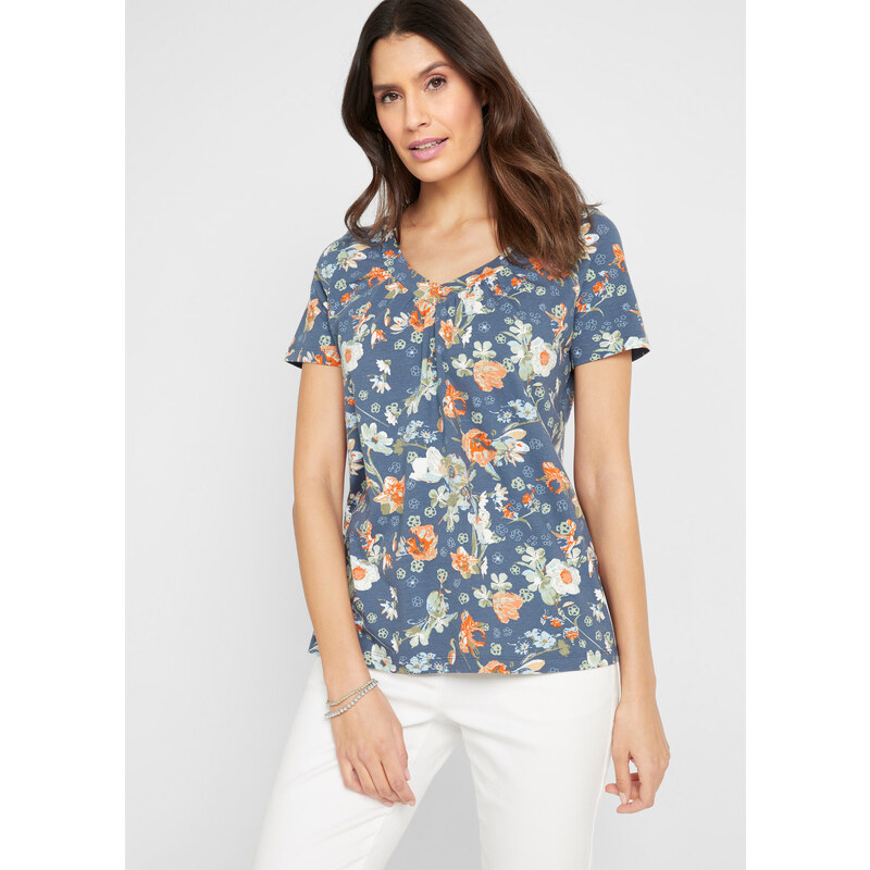 bonprix Tričko s potlačou, krátky rukáv, farba modrá 44817457