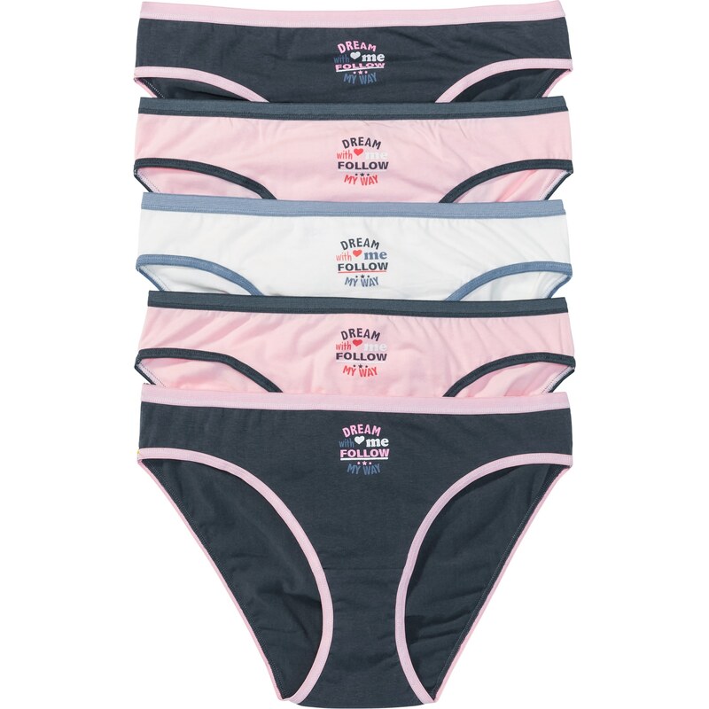 bonprix Nohavičky s bavlnou (5 ks), farba modrá 44741971