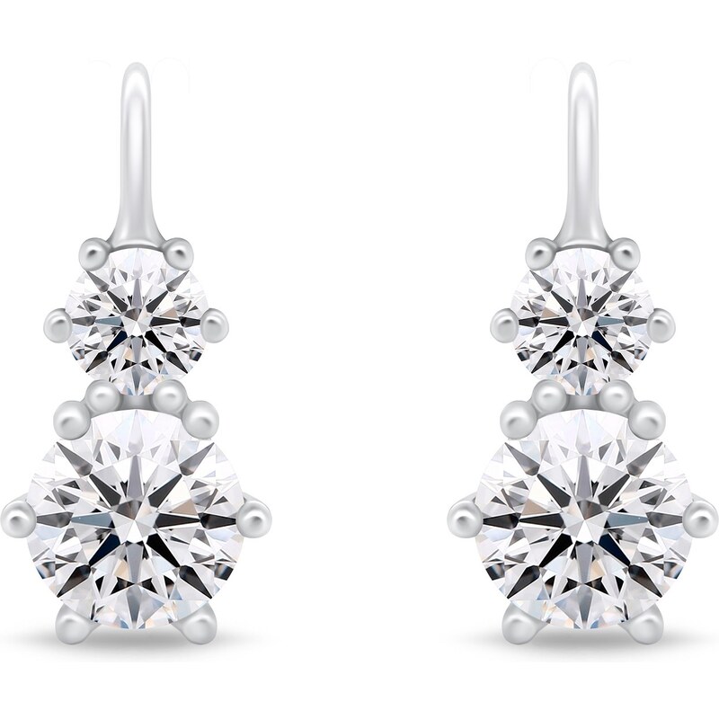 Brilio Silver Trblietavé strieborné náušnice so zirkónmi EA115W 66591191