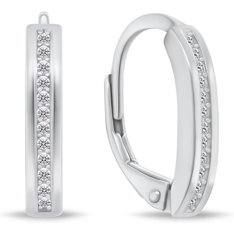 Brilio Silver Nadčasové strieborné náušnice so zirkónmi LME264 66666459