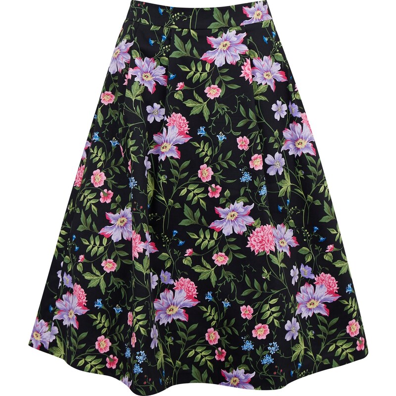 Orsay Black Ladies Flowered Skirt - Women