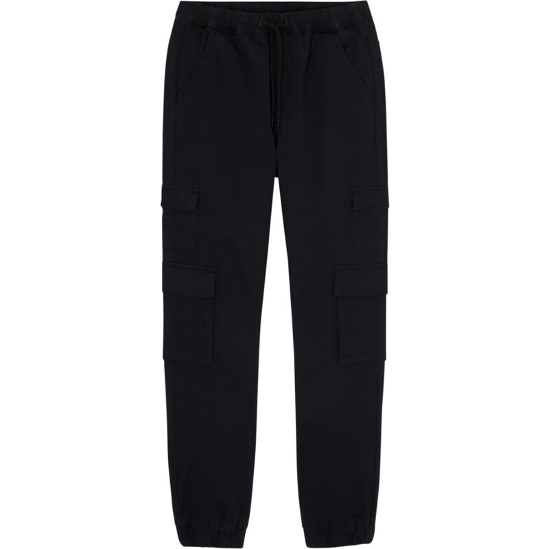 bonprix Strečové kapsáčové nohavice, Regular Fit, farba čierna 44827852