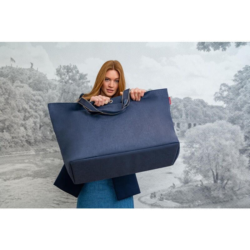 Nákupná taška Reisenthel Shopper XL Herringbone dark blue