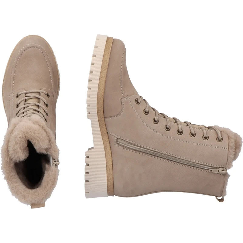 RIEKER Dámska členková obuv REMONTE D1B74-60 béžová W3