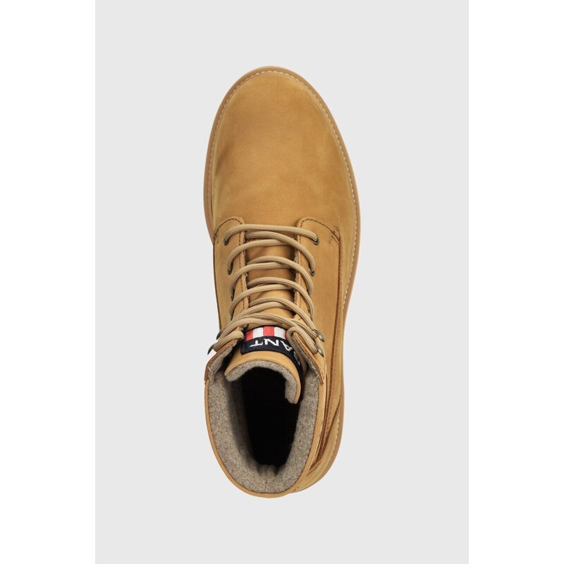 Semišové členkové topánky Gant Palrock pánske, hnedá farba, 27641364.G14