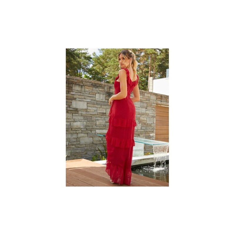 Chi Chi London Červené dlhé šaty