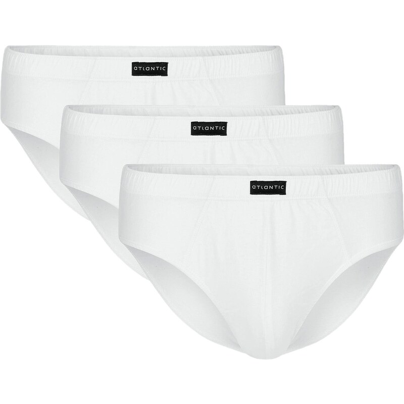 Atlantic Pánske slipy 3 pack 006 white 58325685