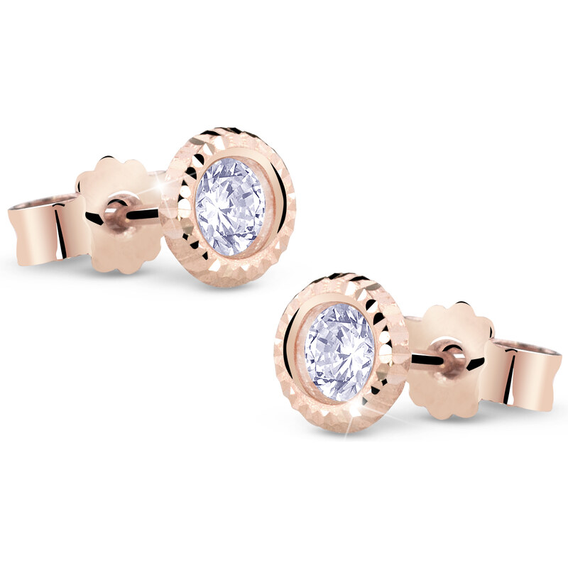 Cutie Jewellery Nežné náušnice z ružového zlata so zirkónmi Z5024-20 66588747