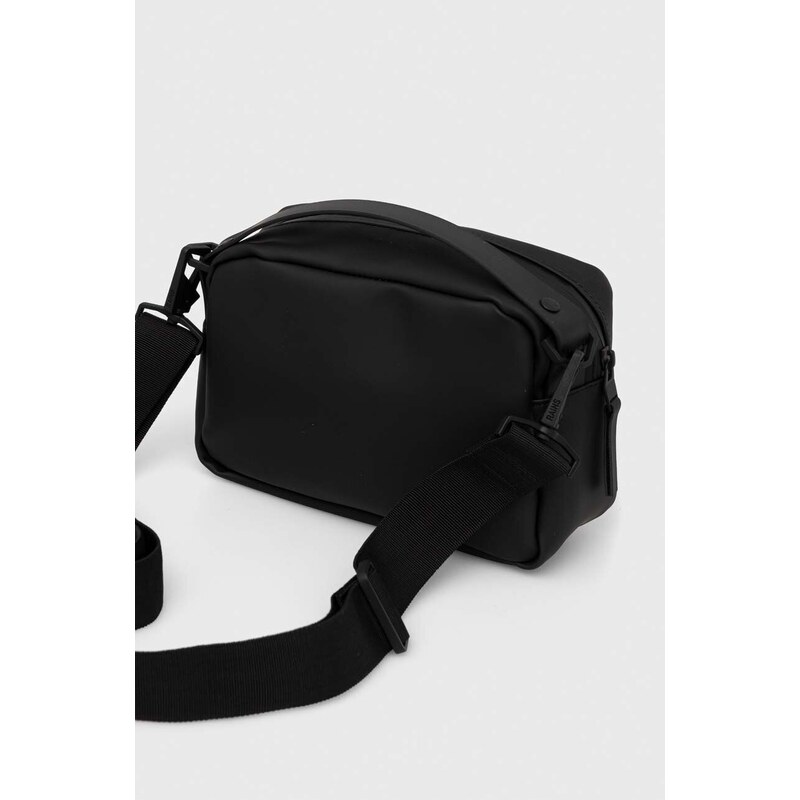 Malá taška Rains 14100 Crossbody Bags čierna farba
