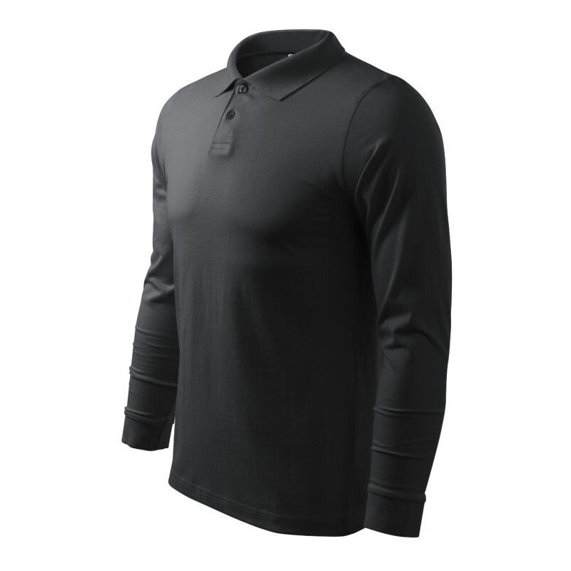 Malfini Single J. LS M MLI-21194 ebony grey polokošeľa 49763137