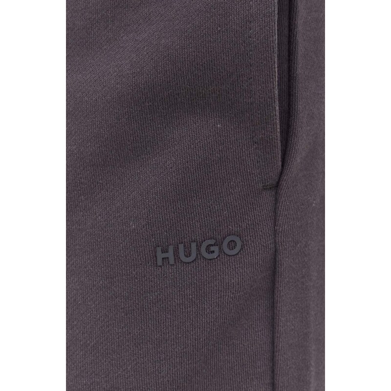 Bavlnené tepláky HUGO šedá farba,jednofarebné,50489617