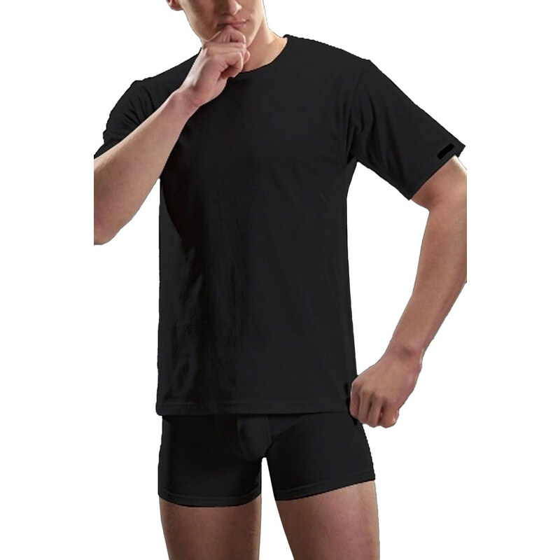 Pánske tričko 202 Authentic new black - CORNETTE 49762357